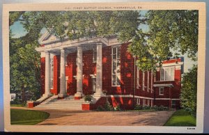 Vintage Postcard 1930-1945 First Baptist Church, Thomasville, Georgia (GA)