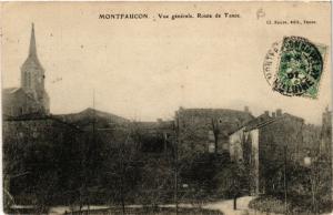 CPA MONTFAUCON - Vue générale. Route de-TENCE (517431)