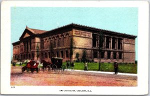 VINTAGE POSTCARD THE CHICAGO ART INSTITUTE BUILDING COMPLEX MAILED 1908