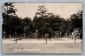 MEDFORD NJ CAMP OCKANICKON SWIMMING POOL ANTIQUE REAL PHOTO POSTCARD RPPC