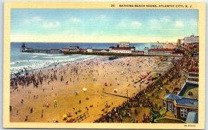 Postcard - Bathing Beach Scene - Atlantic City, New Jersey