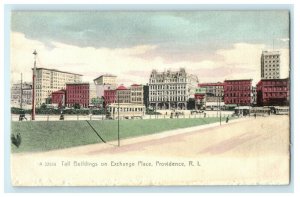 1905 View of Buildings in Exchange Place Providence Rhode Island RI Postcard