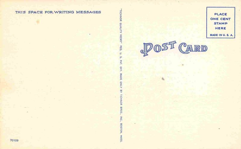 Steamer Landing Martha's Vineyard Haven Massachusetts linen postcard