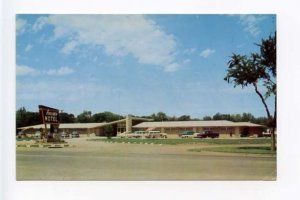 Salina KS Motel Old Cars Postcard