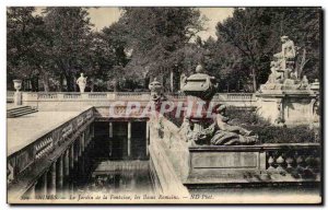 Nimes - The Fountain of the Garden Old Postcard