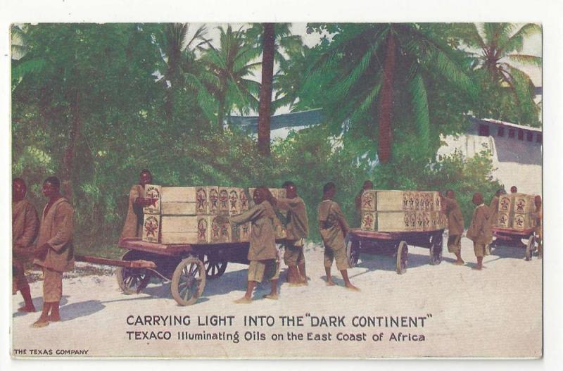 Texaco Illuminating Oils Africa Vtg Advertising Postcard