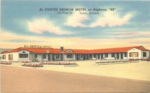 El Cortez Drive-In Motel roadside 1940s Yuma Arizona Futuristic Advertising 9152