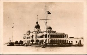 Vtg Port Said Egypt Suez Canal Office 1940s RPPC Real Photo Postcard