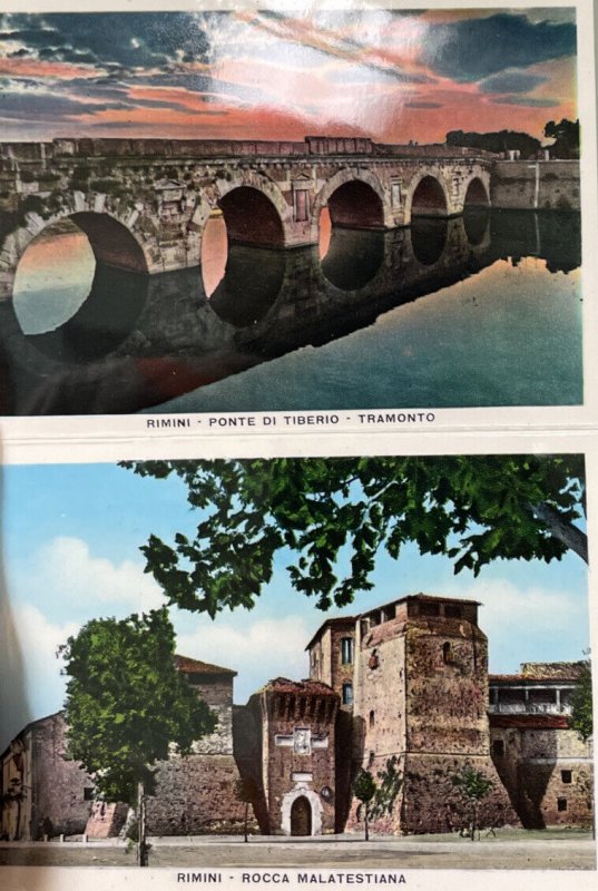 Rimini Italy City Scenic Landmarks Postcard Booklet 18 Photos