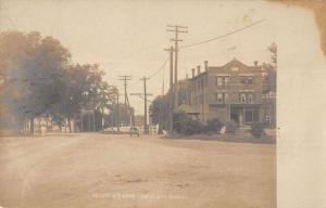 Shirley Massachsuetts scenic birds eye view Depot Square real photo pc Z21082