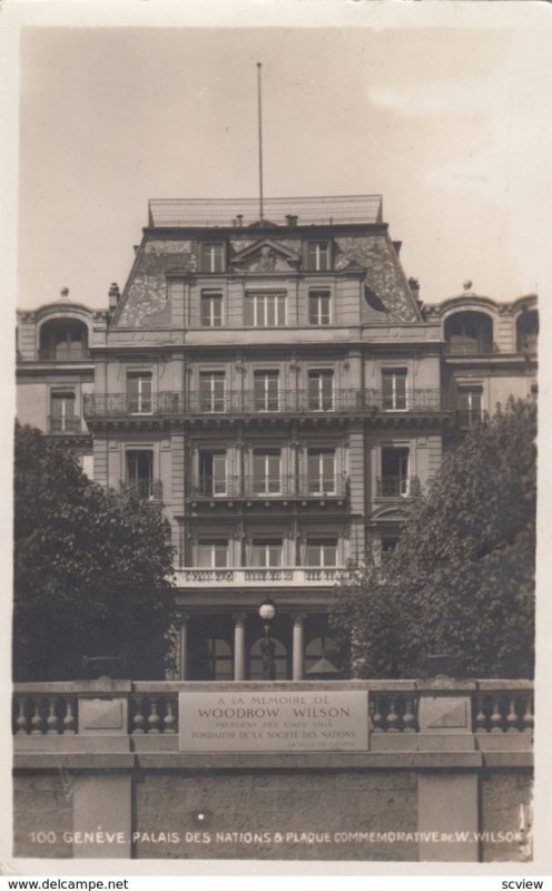 RP: Palais Des Nations Geneve , Switzerland , 1927
