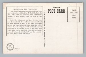 The Song of the Post Card Repro Vintage Postcard 
