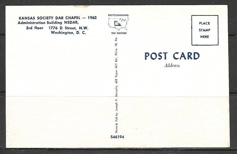 Washington DC - Kansas Society DAR Chapel - [DC-337]