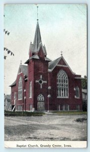 GRUNDY CENTER, IA Iowa ~  BAPTIST CHURCH 1915 Grundy County Postcard