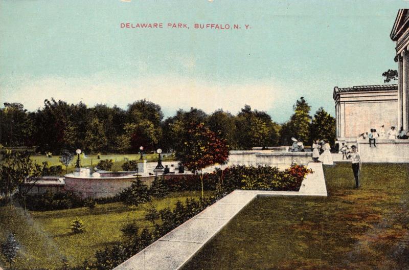 BUFFALO NEW YORK DELAWARE PARK POSTCARD 1910s