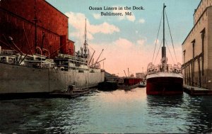 Maryland Baltimore Ocean Liners In The Dock