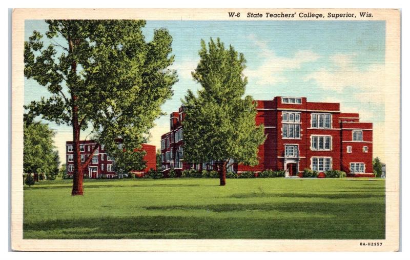 Mid-1900s State Teachers College, Superior, WI Postcard