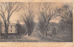 South Windham Connecticut Main Street, Looking W. Sepia Tone Lithograph PC U5184