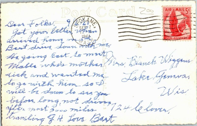 RPPC Sam McGee Cabin, MacBride Museum Yukon c1961 Vintage Postcard P34