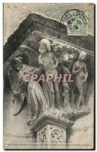 Old Postcard Rouen Church St maclou Bas Relief is the old fountain St maclou ...