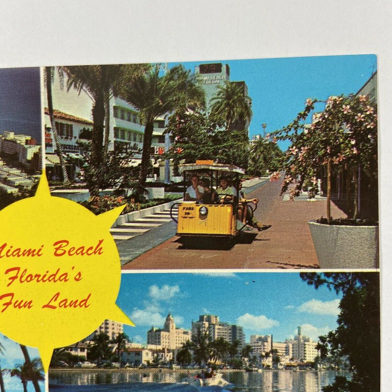 Fun Land 4 Pictures Miami Beach Florida Vacation Beach Gold Coast Postcard