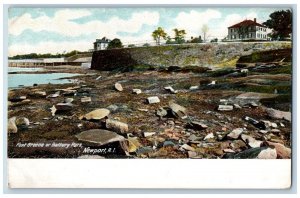 Newport Rhode Island RI Postcard Fort Greene Battery Park c1905