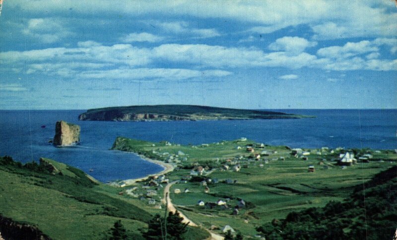 Canada The Rock and Bonaventure Island Perce Chrome Postcard 08.60