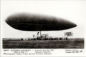 French Airship Clement Bayard WW1 Radio Time Hulton Unused RPPC Postcard E72