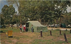 Lebanon Missouri Camp Ground Bennett Springs 1950s Postcard 21-14519