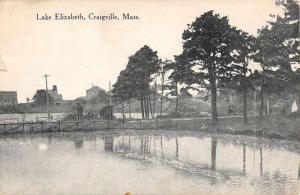 Craigsville Massachusetts Lake Elizabeth Waterfront Antique Postcard K96592