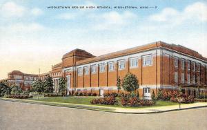 MIDDLETON, OH Ohio    MIDDLETON SENIOR HIGH SCHOOL      c1940's Linen Postcard