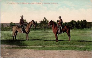 Canadian North-West Mounted Police in Prairie Uniform NWMP Postcard H29 *as is