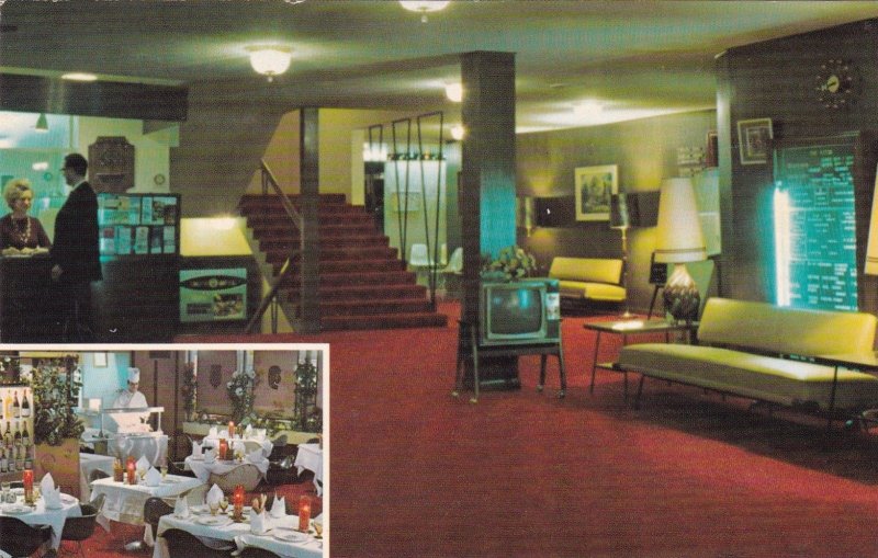 BURNABY, B.C, Canada, 40-60´s; 2 Views, Astor Motor Hotel, Lobby and Restaurant