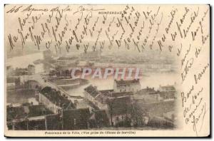 Montereau Old Postcard Panorama of the City (view taken surville of the hill)