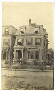 Boston MA palatial mansion 1907 RPPC Real Photo Postcard