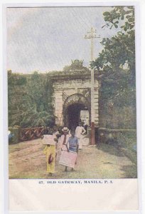 Old Gateway Manila Philippines 1910c postcard