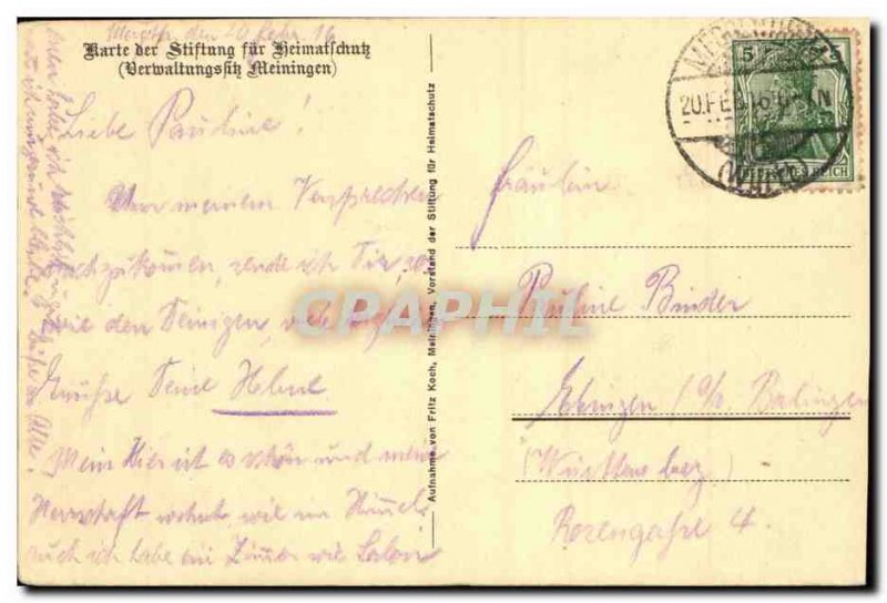 Germany Unterer Mergentheim Old Postcard Schlosseingang