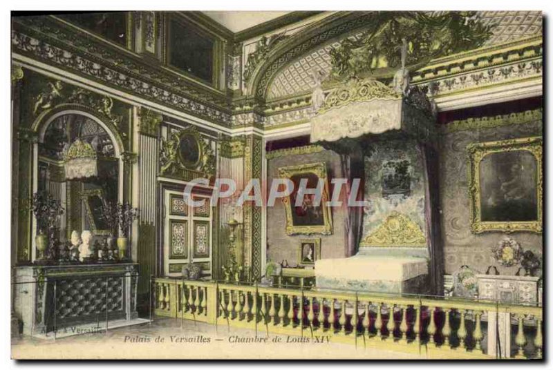 Old Postcard Palace of Versailles Room of Louis XIV