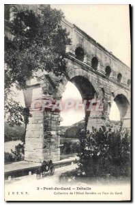 Old Postcard Pont du Gard Details