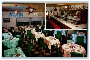 c1960 Candle Light Dining Room Wild Duck Canal Inn Los Banos California Postcard