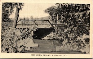 Postcard NY Bridgewater The River Bridger