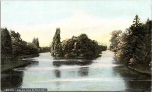 Paris Lac Du Bois De Boulogue France Scenic River Landscape DB Postcard 