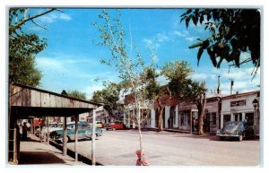VIRGINIA CITY, MT Historic MINING TOWN Wallace Street Scene c1950s Cars Postcard