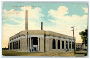 1911 Pumping Station Building Grand Rapids Michigan MI Posted Antique Postcard