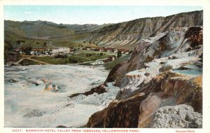 Vintage Postcard Mimosa Hotel Valley From Terraces Yellowstone Park J. E. Haynes