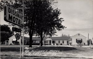 Dissman's Motel Detroit IL Real Photo Postcard PC413