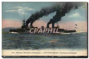 Old Postcard Boat War Victor Hugo Cruiser Breastplate