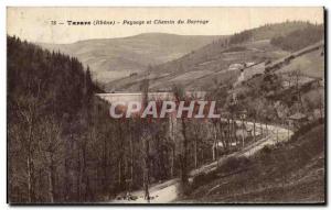 Old Postcard Tarare Landscape And Chemin Du Barrage