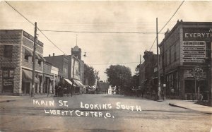 DC1/ Liberty Center Ohio RPPC Postcard c1910 Main Street Stores  25