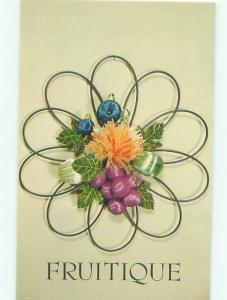 Pre-1980 This Is A Postcard FRUITIQUE DECORATION BY NATIONAL HANDCRAFT AC7377